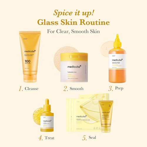 تونر لایه بردار و روشن کننده کوجیک اسید و زردچوبه مدی کیوب MEDICUBE Kojic Acid Turmeric Resurfacing Toner