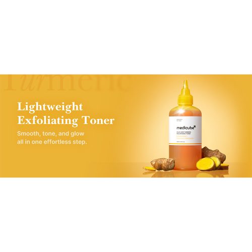 تونر لایه بردار و روشن کننده کوجیک اسید و زردچوبه مدی کیوب MEDICUBE Kojic Acid Turmeric Resurfacing Toner