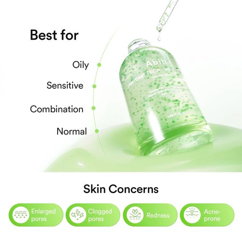 سرم کپسولی هارتلیف TECA ابیب تسکین دهنده و روشن کننده پوست Abib Heartleaf TECA capsule serum Calming drop