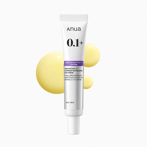کرم دور چشم رتینول 0.1 و کافئین آنوا ضد چروک و روشن کننده ANUA Retinol 0.1 Caffeine Revitalizing Eye Cream