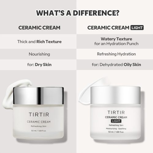 کرم سرامیک لایت تیر تیر مرطوب کننده و ترمیم کننده پوست TIRTIR Ceramic Cream Light