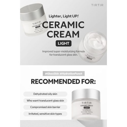 کرم سرامیک لایت تیر تیر مرطوب کننده و ترمیم کننده پوست TIRTIR Ceramic Cream Light