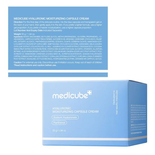 کرم کپسولی هیالورونیک اسید مدی کیوب آبرسان و مرطوب کننده عمقی پوست Medicube Hyaluronic Acid Capsule Cream