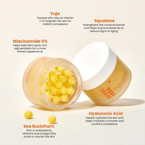 کرم کپسولی یوجا نیاسینامید 5% کی سکرت ضد لک و روشن کننده پوست K-SECRET SEOUL 1988 Capsule Cream Niacinamide 5% + Yuja