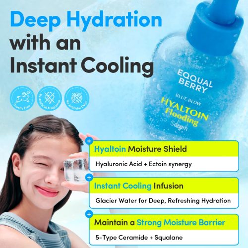 سرم آبرسان و تسکین دهنده هیالتوئین اکوال بری EQQUALBERRY Hyaltoin Flooding Serum