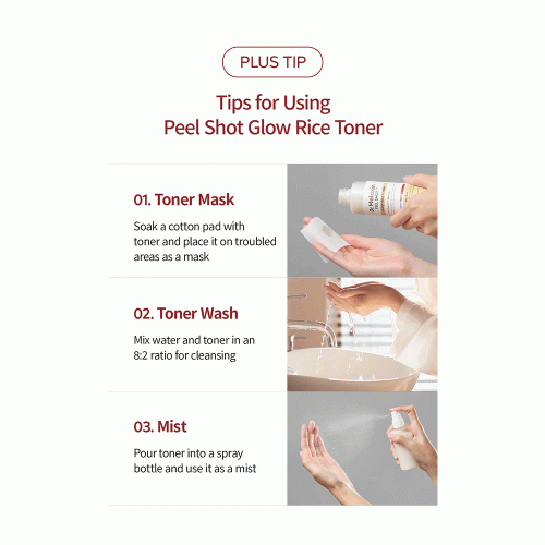 تونر پیل شات برنج دکتر ملاکسین لایه بردار و روشن کننده پوست Dr.Melaxin Peel Shot Glow White Rice Toner