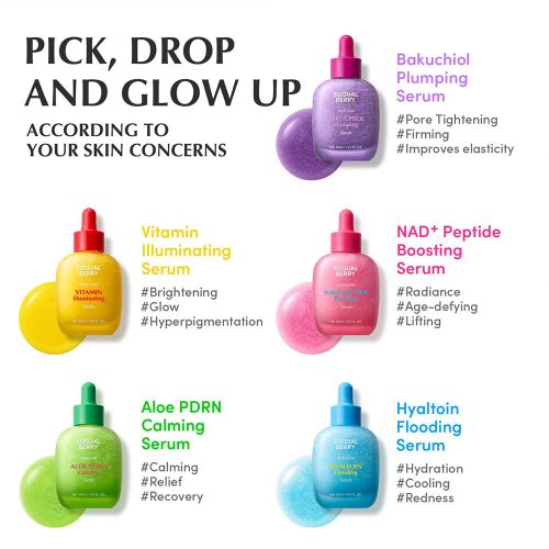 سرم پپتاید بوستینگ و +NAD اکوال بری ضد چروک و جوانساز پوست EQQUALBERRY NAD+ Peptide Boosting Smoothie Serum