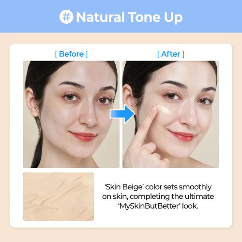 کرم ضد آفتاب تون آپ شماره 3 نامبوزین Numbuzin No.3 Porcelain Base-skip Tone Up Beige