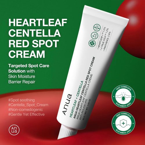 کرم ضد جوش و تسکین دهنده هارتلیف آنوا Anua Heartleaf Centella Red Spot Cream