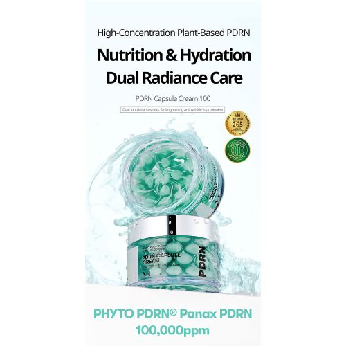 کرم کپسولی PDRN 100 وی تی کازمتیک ضد چروک، جوانساز و ترمیم کننده پوست VT PDRN Capsule Cream 100