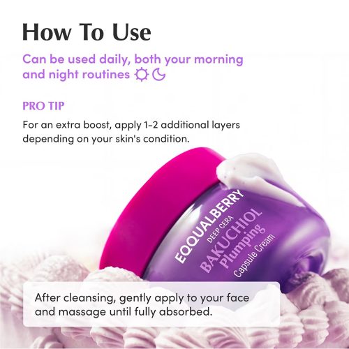 کرم کپسولی باکوچیول پلامپینگ اکوال بری ضد چروک و جوانساز پوست EQQUALBERRY Bakuchiol Plumping Capsule Cream