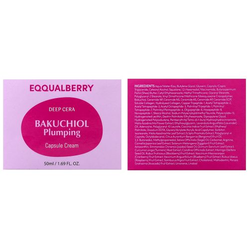کرم کپسولی باکوچیول پلامپینگ اکوال بری ضد چروک و جوانساز پوست EQQUALBERRY Bakuchiol Plumping Capsule Cream