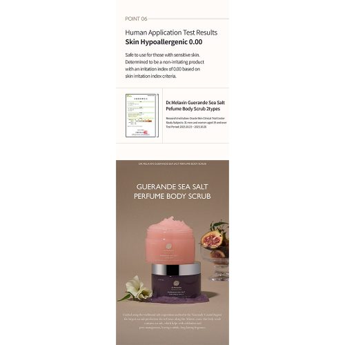 اسکراب بدن نمک دریایی گراند دکتر ملاکسین لایه بردار و روشن کننده پوست بدن Dr.Melaxin Guerande Sea Salt Perfume Body Scrub