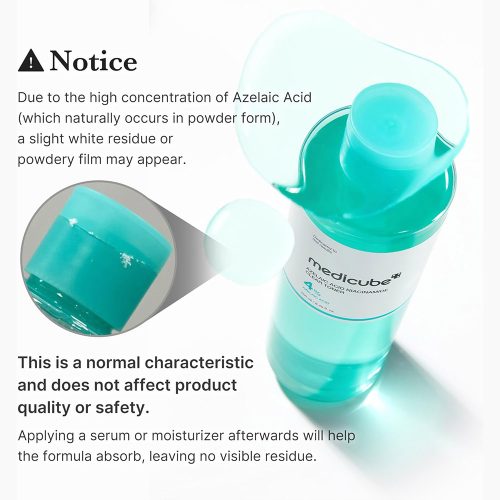 تونر آزلائیک اسید و نیاسینامید مدی کیوب ضدالتهاب، قرمزی و روشن کننده پوست MEDICUBE Azelaic Acid Niacinamide Clear Toner