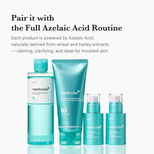 تونر آزلائیک اسید و نیاسینامید مدی کیوب ضدالتهاب، قرمزی و روشن کننده پوست MEDICUBE Azelaic Acid Niacinamide Clear Toner