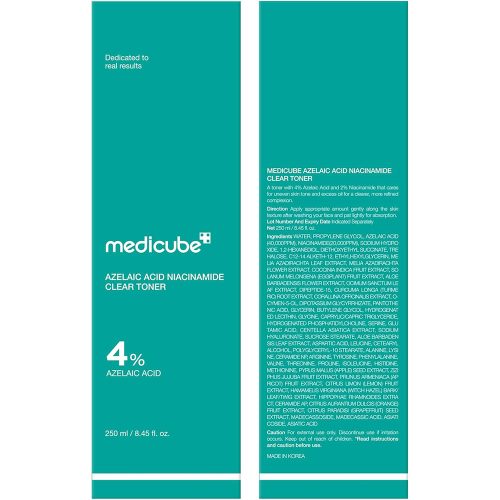 تونر آزلائیک اسید و نیاسینامید مدی کیوب ضدالتهاب، قرمزی و روشن کننده پوست MEDICUBE Azelaic Acid Niacinamide Clear Toner