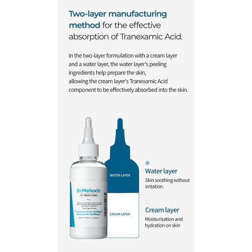 تونر پیلینگ و ترانگزامیک اسید دکتر ملاکسین لایه بردار و ضد لک قوی پوست Dr.Melaxin TX Peeling Toner