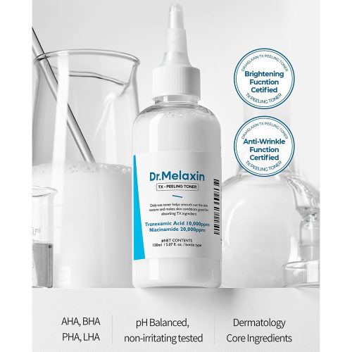 تونر پیلینگ و ترانگزامیک اسید دکتر ملاکسین لایه بردار و ضد لک قوی پوست Dr.Melaxin TX Peeling Toner