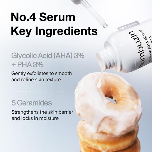 سرم لایه بردار و آبرسان سراماید شماره 4 نامبوزین Numbuzin No.4 Ceramide Aha Glazed Skin Prep Serum