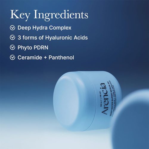 سرم هیالورونیک اسید PDRN و سراماید آرنسیا آبرسان عمقی و تسکین دهنده Arencia Deep Water Surge Serum