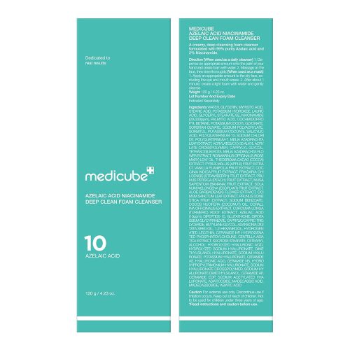 فوم شوینده آزلائیک اسید و نیاسینامید آنوا روشن کننده و تسکین دهنده پوست Medicube Azelaic Acid Niacinamide Deep Clean Foam Cleanser