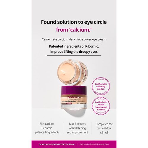 کرم دور چشم کلسیم دارک اسپات دکتر ملاکسین ضد چروک و روشن کننده قوی Dr. Melaxin Cemenrete Calcium Dark Spot Correcting Eye Cream
