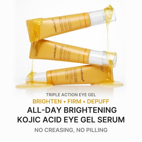 سرم ژلی دور چشم کوجیک اسید و زردچوبه مدی کیوب ضد پف و روشن کننده Medicube Kojic Acid Turmeric Vita Eye Gel Serum