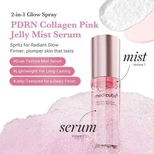میست سرم ژلی PDRN و کلاژن مدی کیوب روشن کننده و جوانساز پوست Medicube PDRN Pink Collagen Glow Jelly Mist Serum
