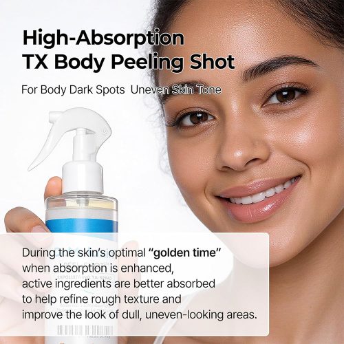 اسپری پیل شات بدن ترانگزامیک اسید دکتر ملاکسین روشن کننده و لایه بردار ملایم Dr.Melaxin Peel Shot Exfoliating TX-Spray