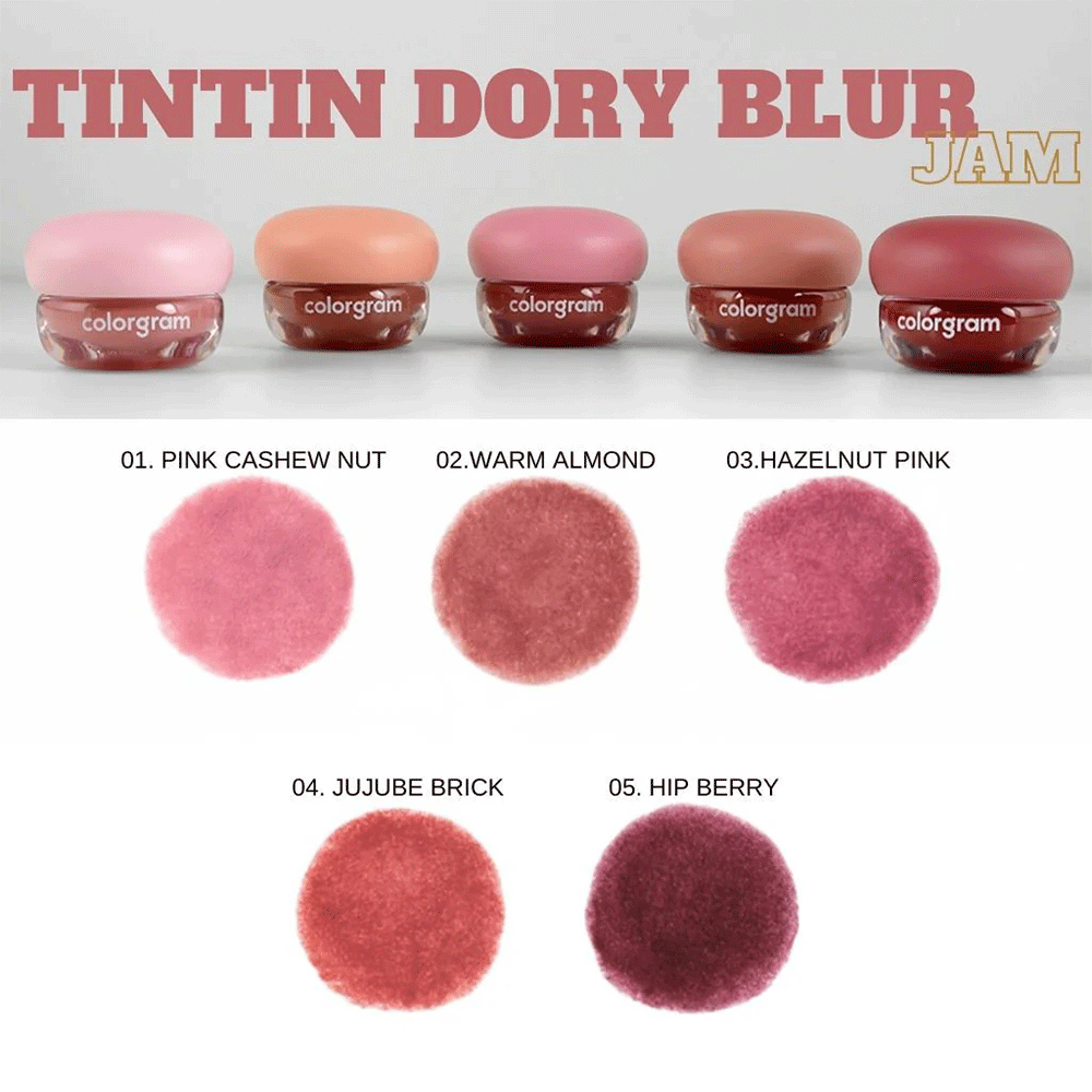 تینت کاسه ای مات گونه و لب کارگرام COLORGRAM Tintin Dory Blur Jam