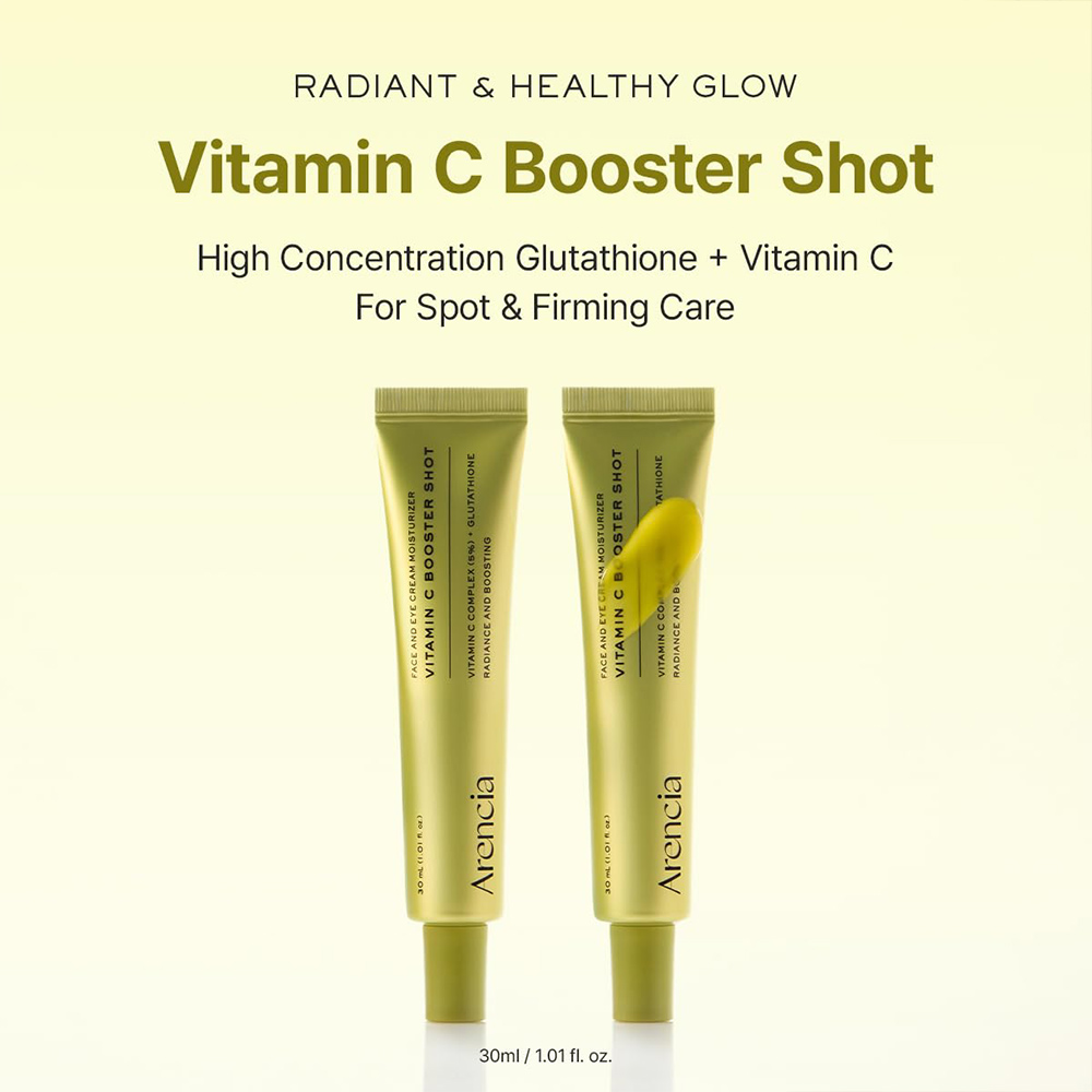 سرم دور چشم و صورت ویتامین سی بوستر شات آرنسیا روشن کننده و مرطوب کننده پوست Arencia Vitamin C Booster Shot