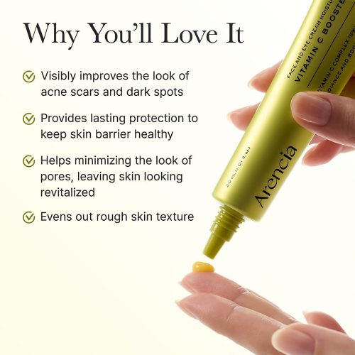 سرم دور چشم و صورت ویتامین سی بوستر شات آرنسیا روشن کننده و مرطوب کننده پوست Arencia Vitamin C Booster Shot