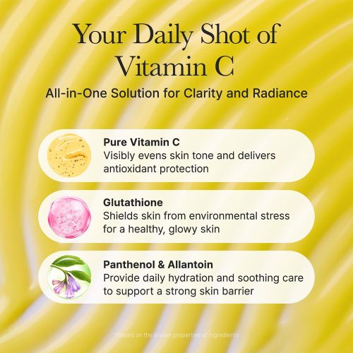سرم دور چشم و صورت ویتامین سی بوستر شات آرنسیا روشن کننده و مرطوب کننده پوست Arencia Vitamin C Booster Shot