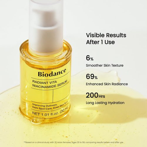 سرم ویتا نیاسینامید بایودنس روشن کننده قوی و آنتی اکسیدان پوست Biodance Radiant Vita Niacinamide Serum