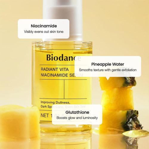 سرم ویتا نیاسینامید بایودنس روشن کننده قوی و آنتی اکسیدان پوست Biodance Radiant Vita Niacinamide Serum