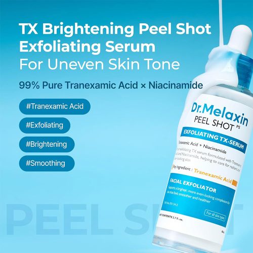 سرم پیل شات ترانگزامیک اسید دکتر ملاکسین روشن کننده و لایه بردار ملایم پوست Dr.Melaxin Peel Shot Exfoliating TX-Serum