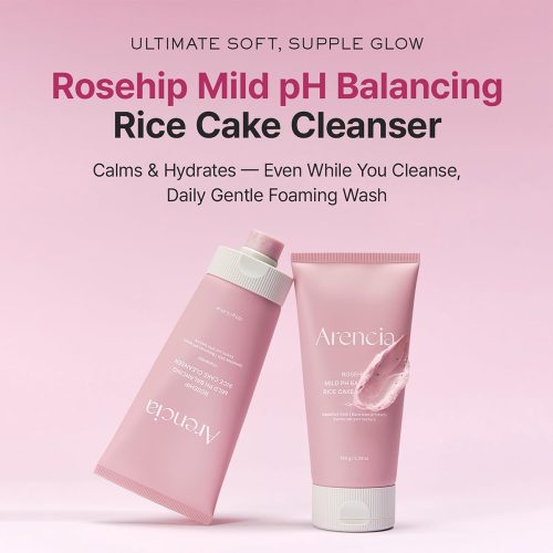 شوینده رزهیپ آرنسیا متعادل کننده PH و تقویت سد دفاعی پوست Arencia Rosehip Mild pH Balancing Rice Cake Cleanser