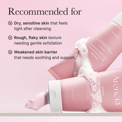 شوینده رزهیپ آرنسیا متعادل کننده PH و تقویت سد دفاعی پوست Arencia Rosehip Mild pH Balancing Rice Cake Cleanser