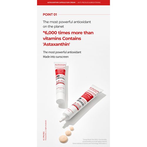ضد آفتاب کپسولی ضد چروک و روشن کننده آستاگزانتین دکتر ملاکسین Dr.Melaxin Astaxanthin Anti-Freckles & Whitening Capsule Sunscreen
