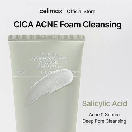 فوم ضد جوش و آکنه سالیسیلیک اسید و سیکا سلیمکس Celimax Ji.Woo.Gae Cica BHA Acne Foam Cleansing