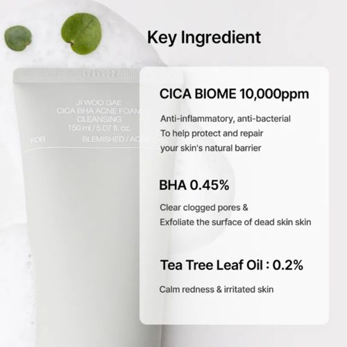 فوم ضد جوش و آکنه سالیسیلیک اسید و سیکا سلیمکس Celimax Ji.Woo.Gae Cica BHA Acne Foam Cleansing