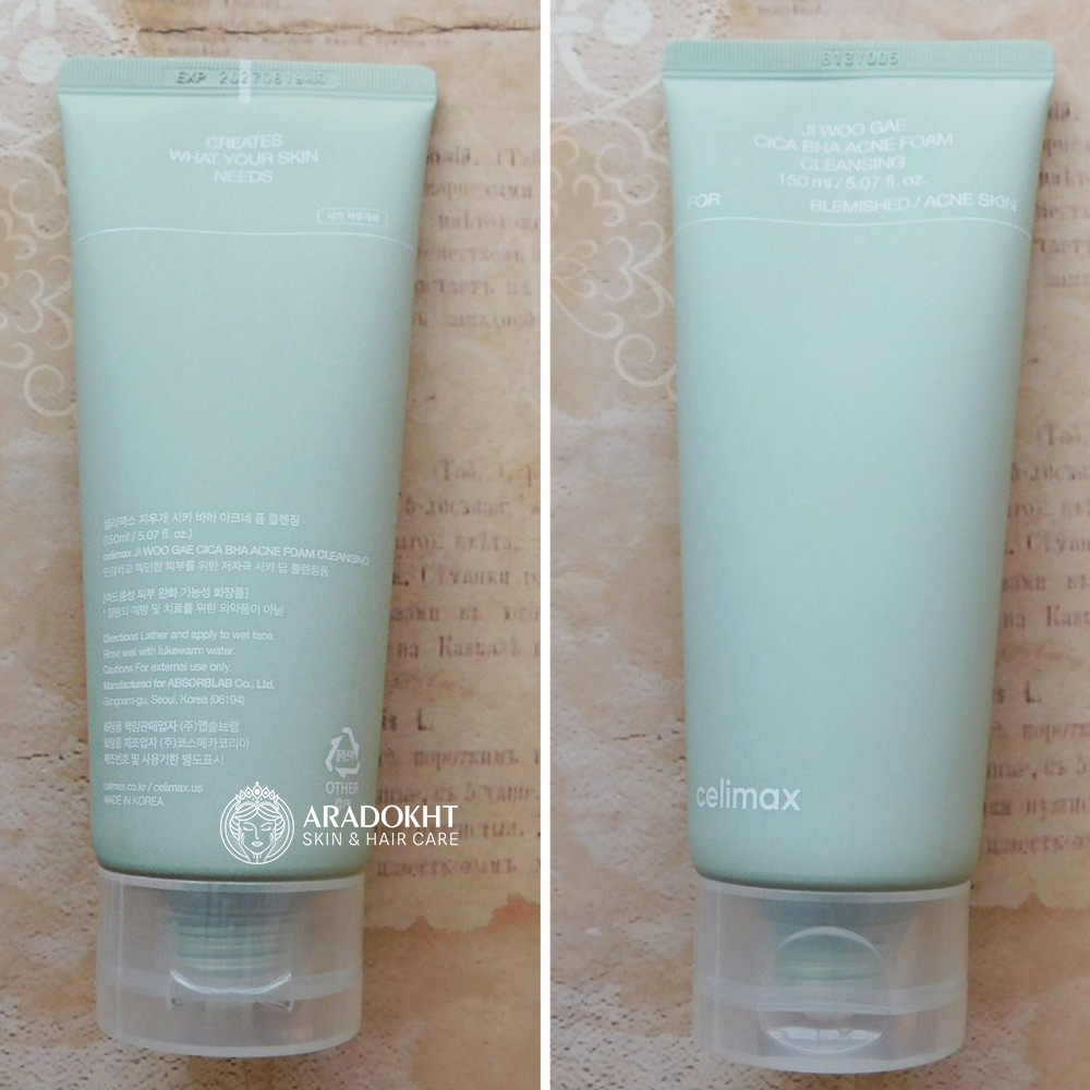 فوم ضد جوش و آکنه سالیسیلیک اسید و سیکا سلیمکس Celimax Ji.Woo.Gae Cica BHA Acne Foam Cleansing