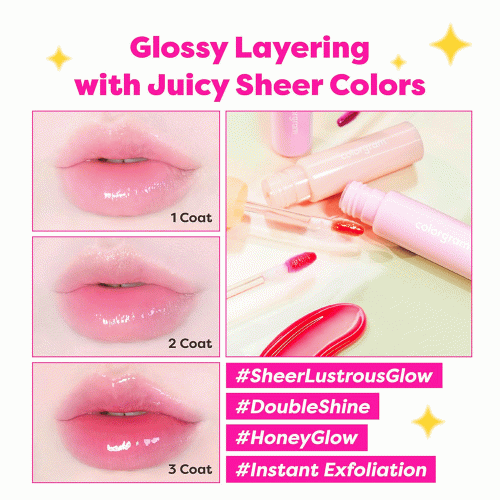 لیپ گلاس میوه ای کالرگرام COLORGRAM Fruity Glass Gloss