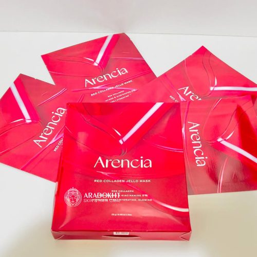 ماسک ژلی کلاژن قرمز آرنسیا آبرسان، ضد چروک و تقویت سد دفاعی پوست Arencia Red Collagen Jello Mask Set