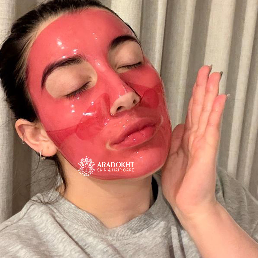 ماسک ژلی کلاژن قرمز آرنسیا آبرسان، ضد چروک و تقویت سد دفاعی پوست Arencia Red Collagen Jello Mask Set