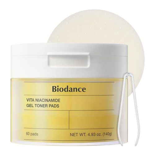 پد تونر ژلی ویتا نیاسینامید بایودنس ضد لک و روشن کننده پوست Biodance Vita Niacinamide Gel Toner Pads