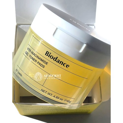 پد تونر ژلی ویتا نیاسینامید بایودنس ضد لک و روشن کننده پوست Biodance Vita Niacinamide Gel Toner Pads