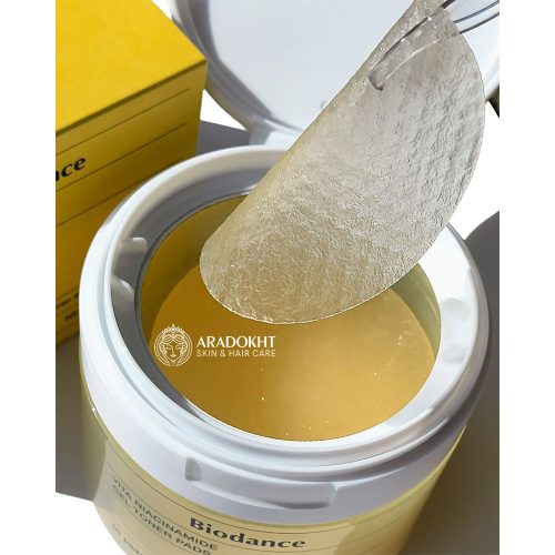 پد تونر ژلی ویتا نیاسینامید بایودنس ضد لک و روشن کننده پوست Biodance Vita Niacinamide Gel Toner Pads