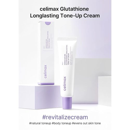 کرم تون آپ گلوتاتیون سلیمکس روشن کننده و مرطوب کننده پوست Celimax Derma Nature Glutathione Long Lasting Tone Up Cream