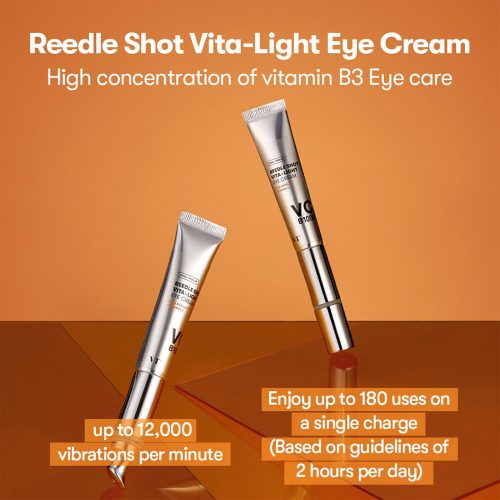 کرم دور چشم روشن کننده ویبره دار ویتا لایت ریدل شات وی تی کازمتیک VT REEDLE SHOT VITA-LIGHT EYE CREAM